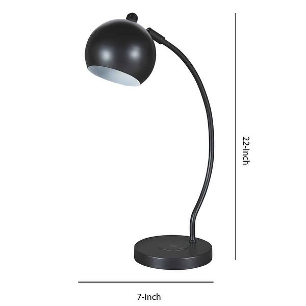 Metal Frame Desk Lamp with Adjustable Shade, Black Bed Bath & Beyond
