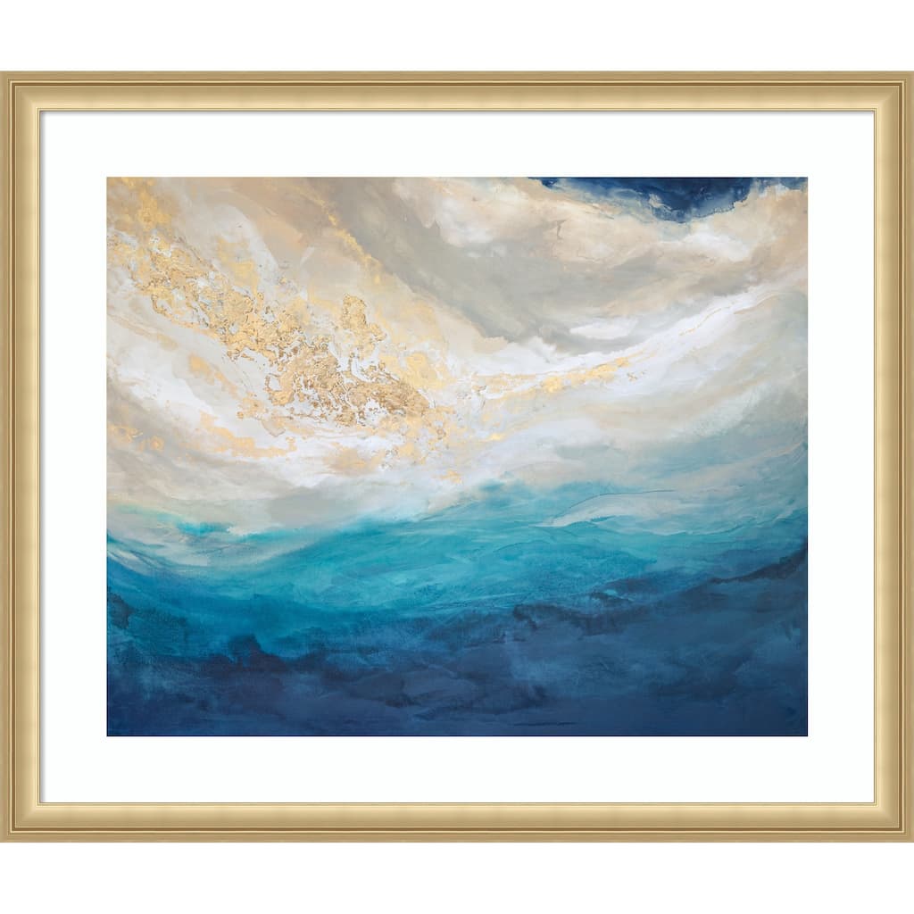 Celestial Waves by Julia Contacessi Wood Framed Wall Art Print