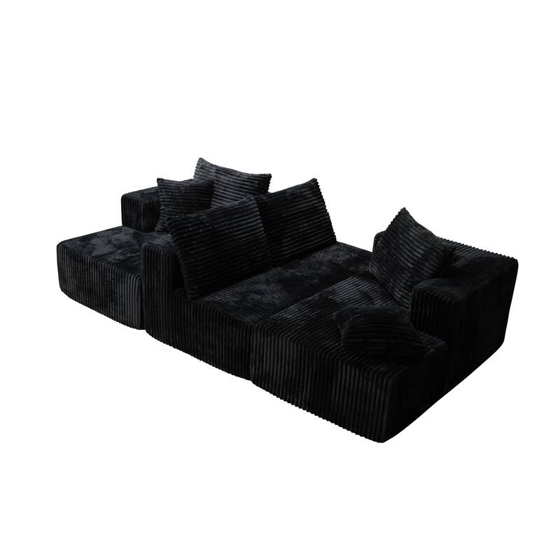 Modular Sofa U-Shaped Corduroy Sectional Sofa Living Room Free Combination Sofa Sets