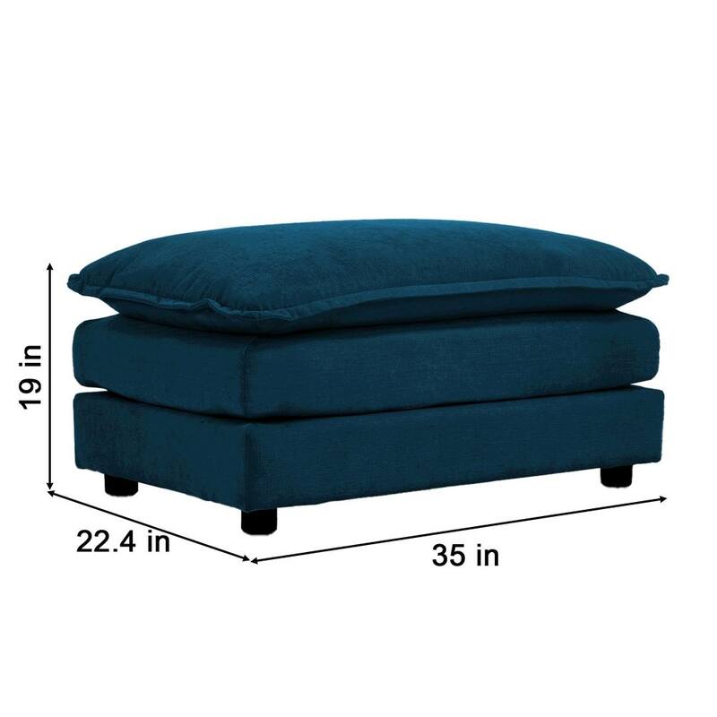 Free Combination Comfy L Shaped Sectional Sofa With Reversible Ottoman