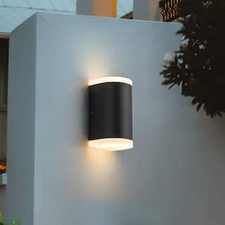 7.5'' LED Semi-Cylinder Outdoor Wall Sconce 2-Light - 7.5
