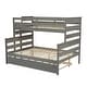 preview thumbnail 10 of 33, Wood Twin over Full Bunk Bed with Twin Size Trundle