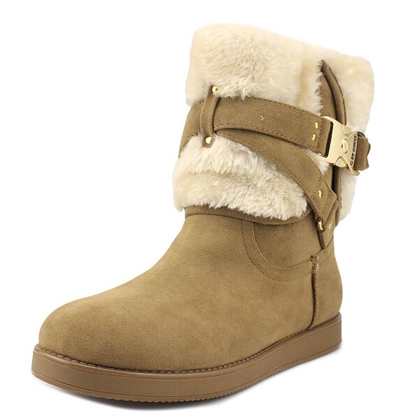 G By Guess Ashlee Women Round Toe Canvas Brown Winter Boot
