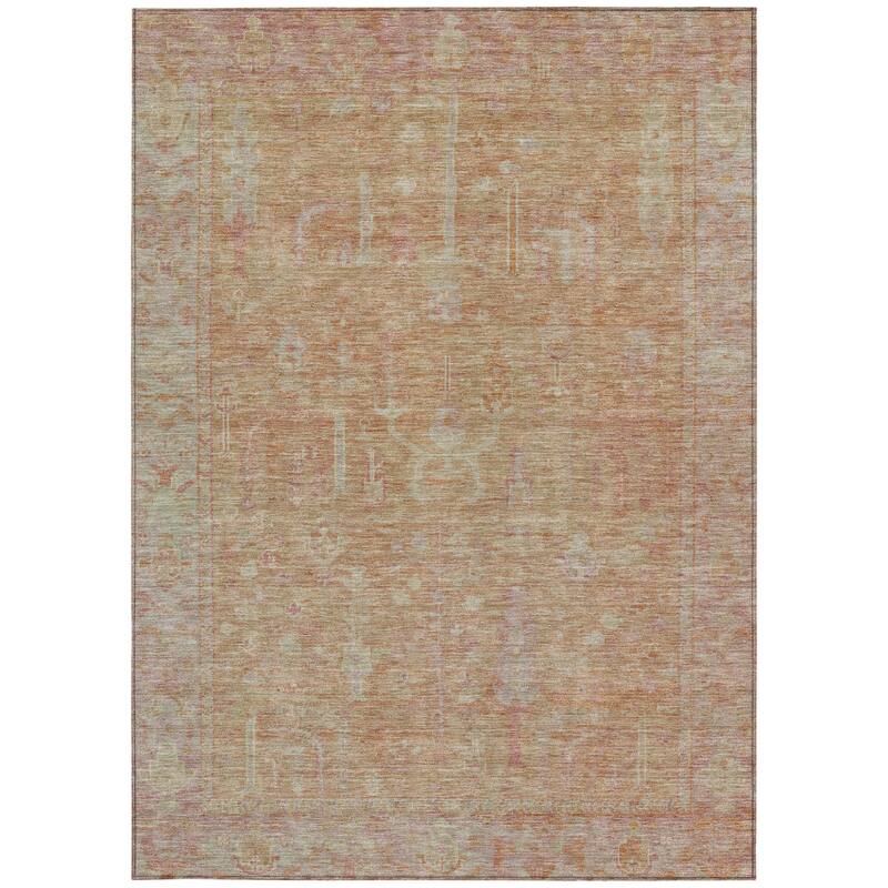 HomeRoots Oriental Traditional Rectangle Outdoor Rug