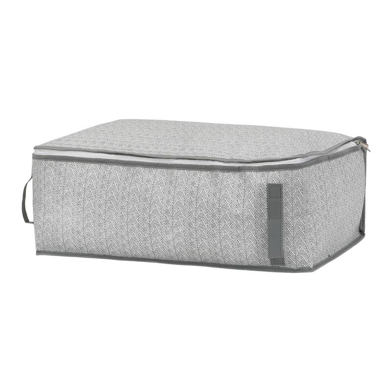 1 Pack Clothes Storage, Storage Bags with Handles, Foldable Moving Bags for Organizing Closet Organizers and Storage Gray