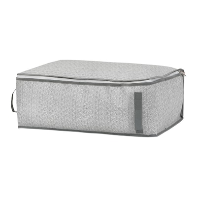 1 Pack Clothes Storage, Storage Bags with Handles, Foldable Moving Bags for Organizing Closet Organizers and Storage Gray