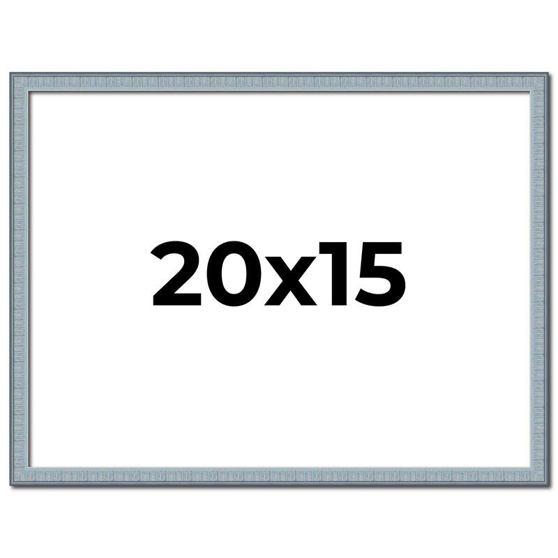 20x15 Frame Rustic Sky Blue Solid Wood Picture Frame | 0.75 Inch