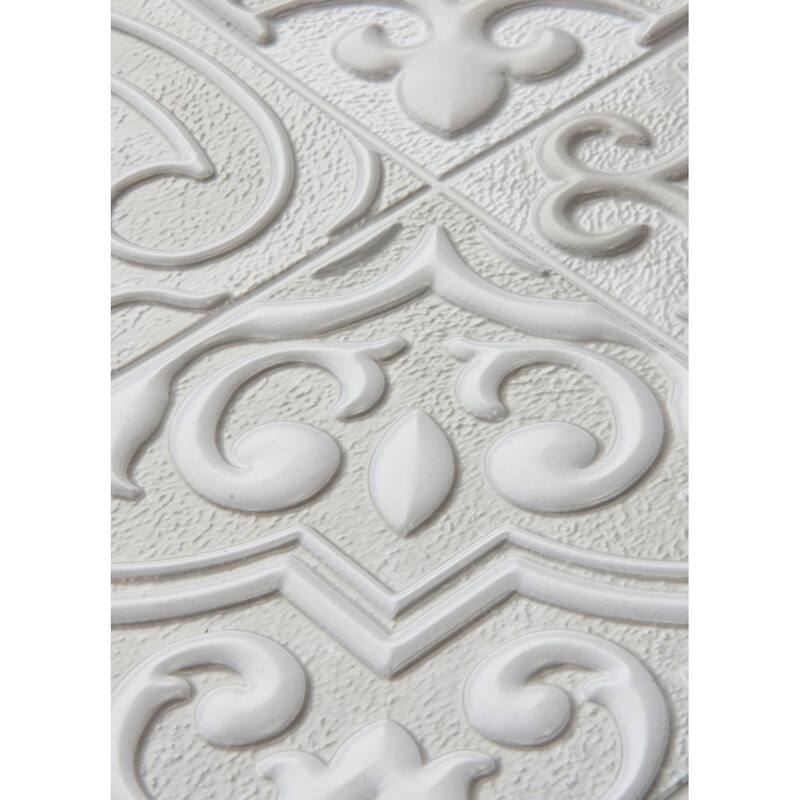 WallPops Holly Warm Grey Embossed Peel & Stick Backsplash Tiles