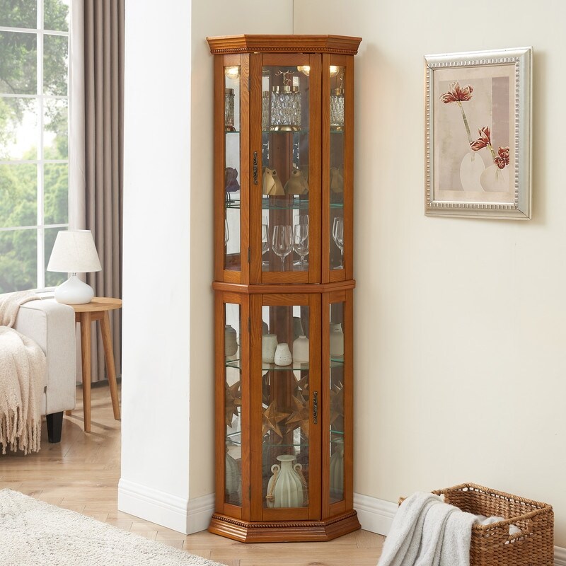 Mid century display cabinet with glass doors sale