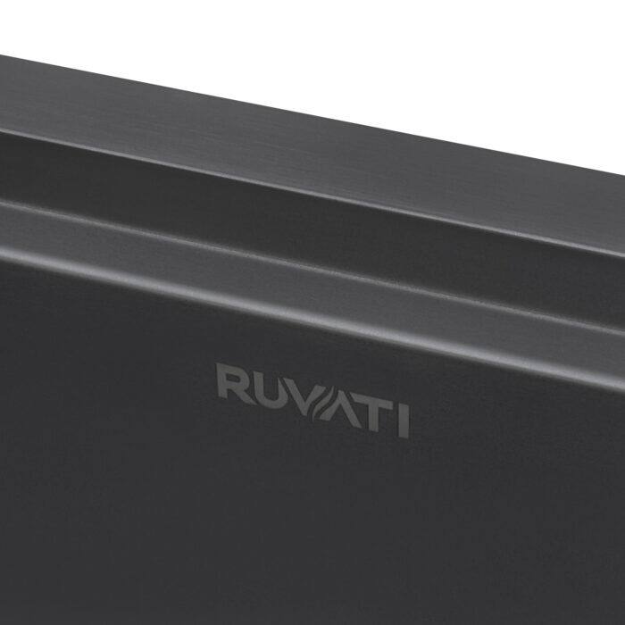 Ruvati 27 inch Gunmetal Black Stainless Steel Workstation Undermount Kitchen Sink Single Bowl - 27" x 19" - 27" x 19"
