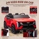 preview thumbnail 22 of 38, 24V Ride On Car, Licensed Battery Powered Electric Vehicle w/Remote Control