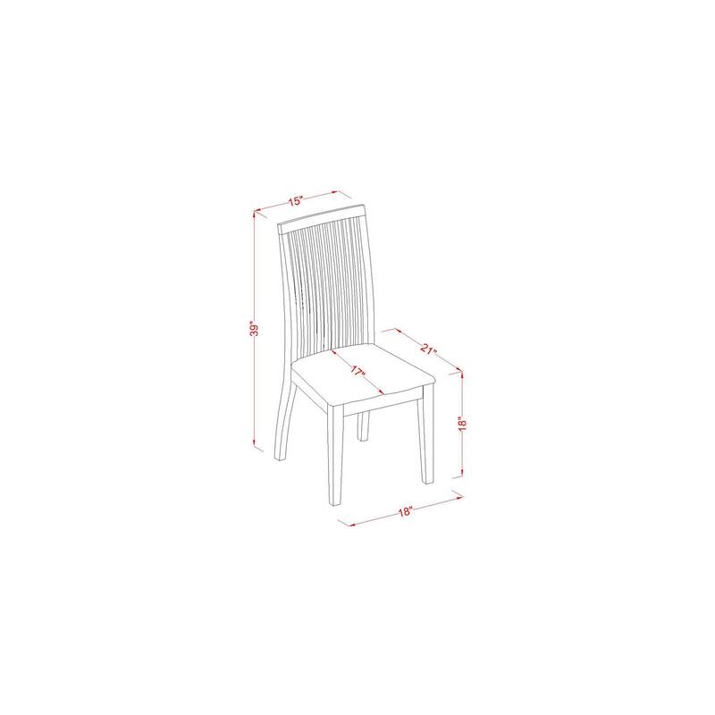 Dining Chair Set - Buttermilk & Cherry Finish - Modern Kitchen Seating
