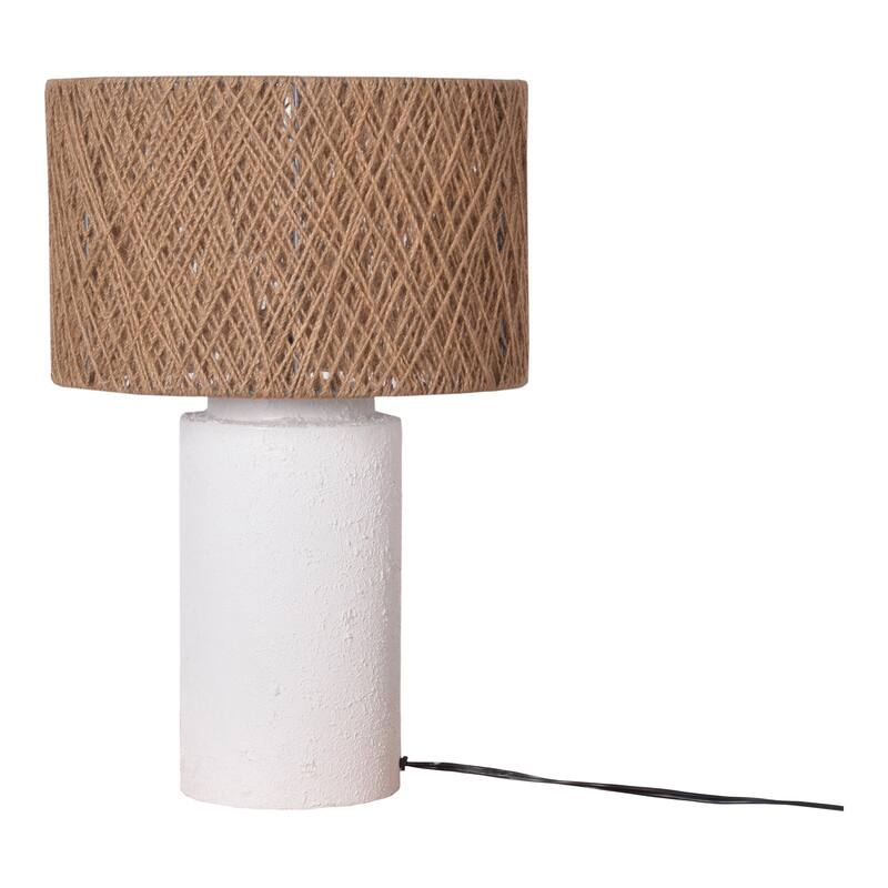 Aurelle Home Rustic Table Lamp w/ Rope Shade