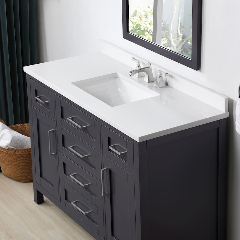 OVE Decors Tahoe Dark Charcoal Vanity with Mirror