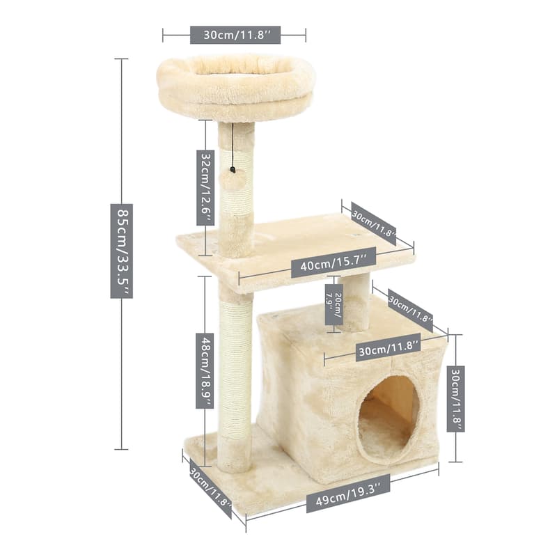 Pet Cat Tree Condo House Scratcher Scratching Post Climbing Tree Toys