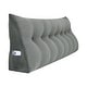 preview thumbnail 59 of 182, WOWMAX Large Reading Wedge Headboard Pillow for Bed Rest Back Support King - Polyester Grey