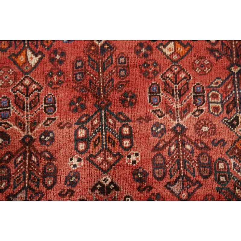 Vegetable Dye Shiraz Persian Vintage Area Rug Handmade Wool Carpet - 5'11"x 9'1"