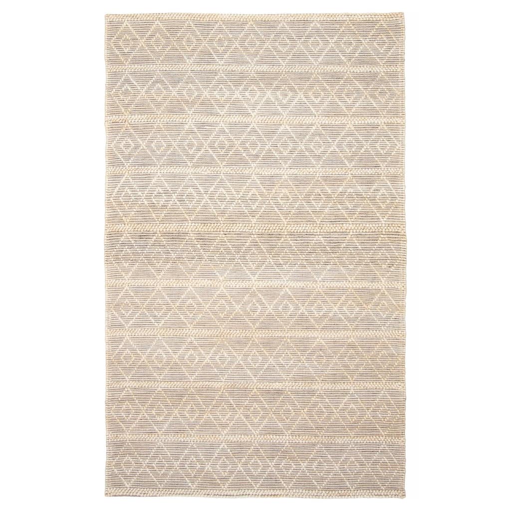 ECARPETGALLERY Braid weave Sienna Cream Wool Rug - 4'11 x 7'10