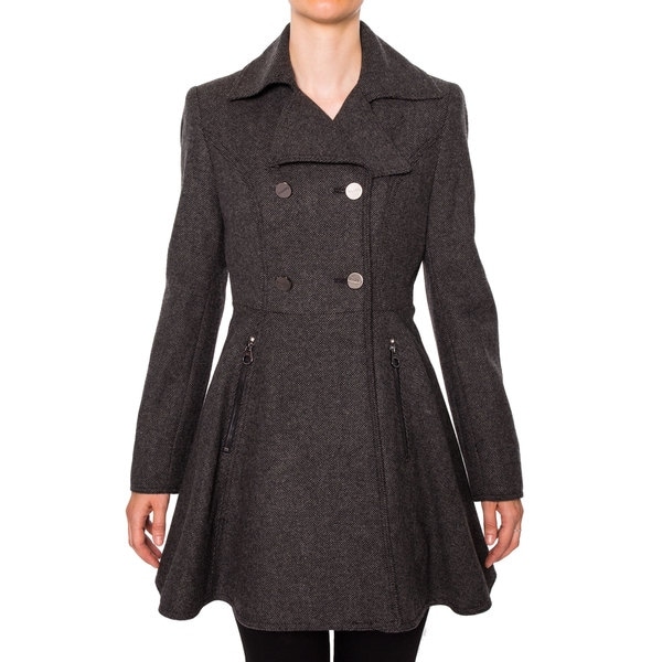 Laundry Women's Double Breasted Button Front Wool Coat