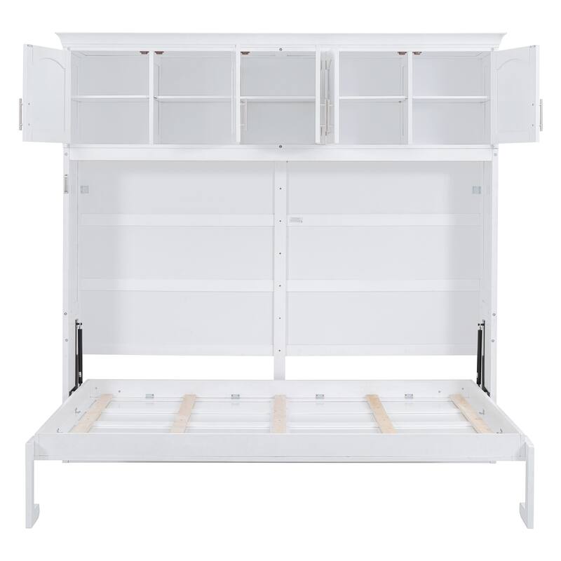 Roomfitters Wall Murphy Bed with Overhead Storage Cabinets