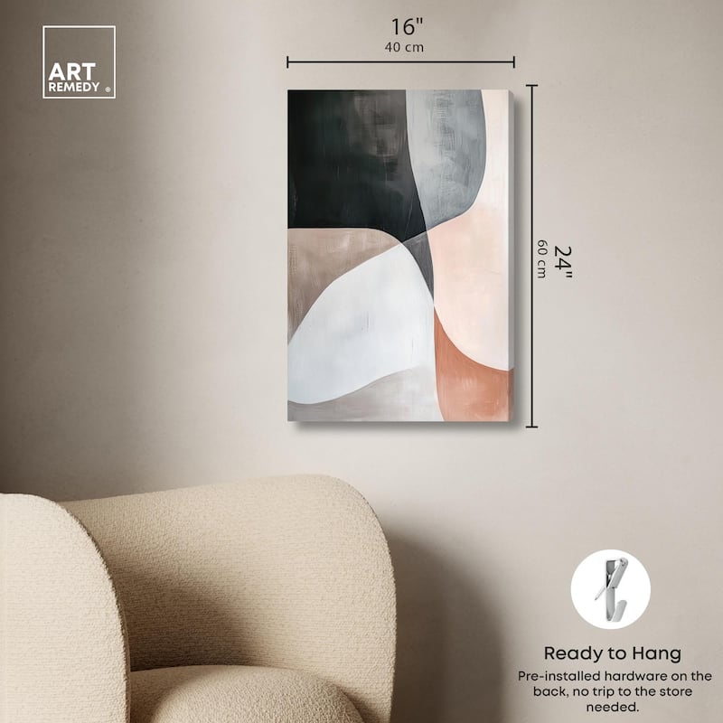 Curved Contour Canvas by Art Remedy, Gallery Wrapped