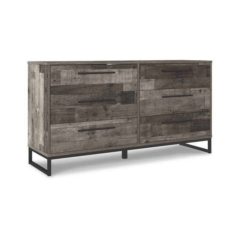 Signature Design by Ashley Neilsville Multi Gray 6 Drawer Dresser