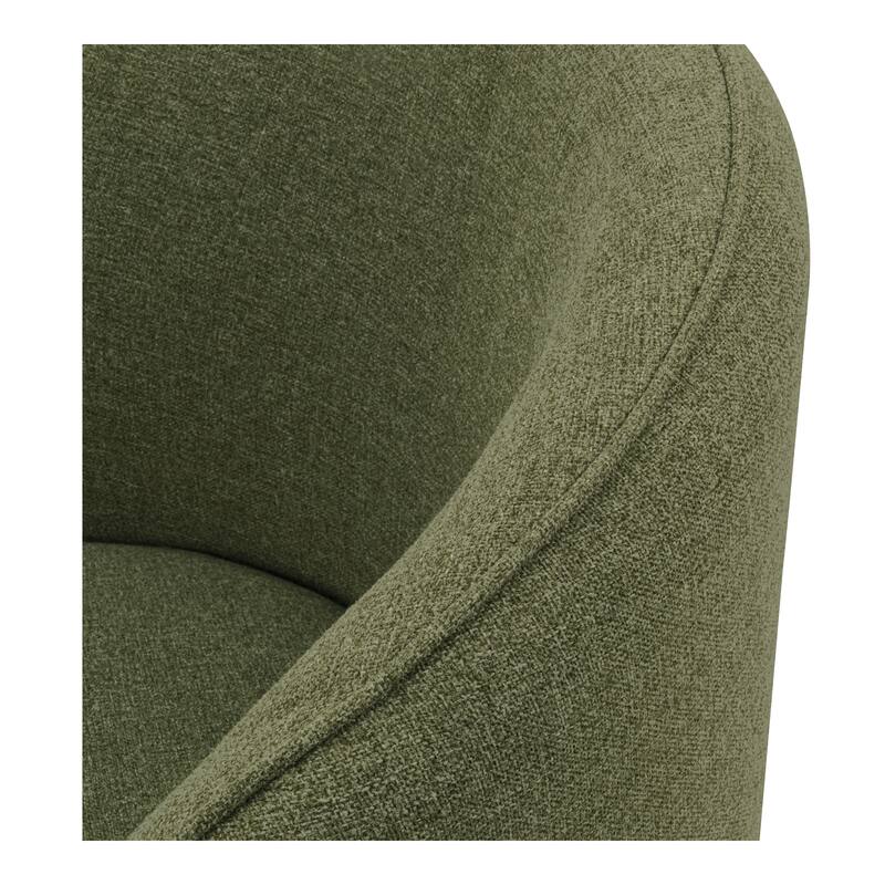 NADAAL STUDIOS Virelith Swivel Dining Chair, Outdoor Safe, Water Resistant, Aluminium Frame, Polypropylene Fabric, Green