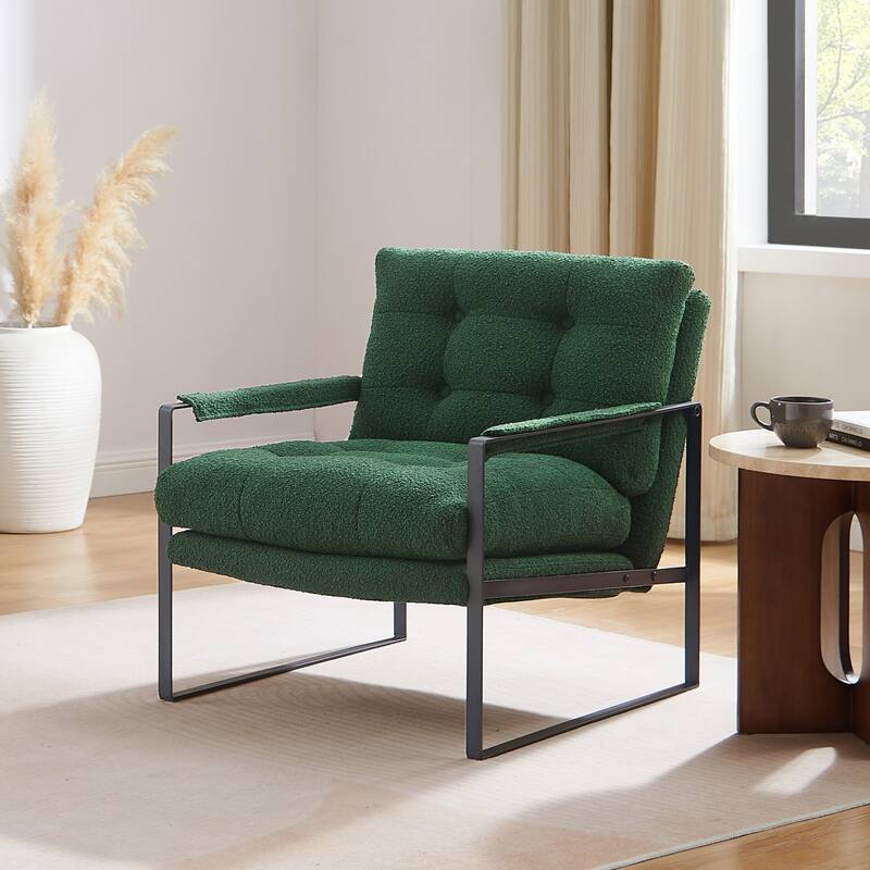 Art Leon Mid-Century Modern Tufted Accent Chair