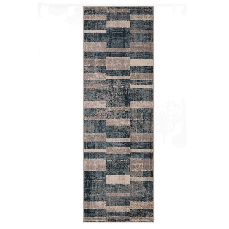 Modern Farmhouse Wide Striped Indoor Runner or Area Rug by Superior