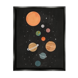 Stupell Solar System Planets Sky Floater Canvas Wall Art by Nina Muis ...