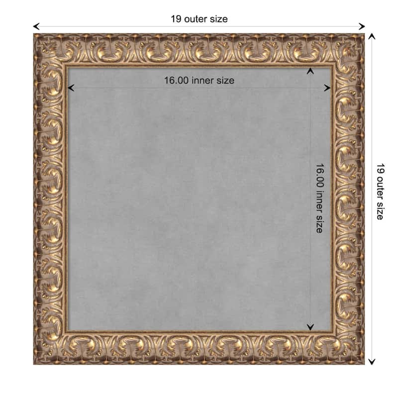 Amanti Art Florentine Gold Framed Magnetic Board - Board Size 16x16