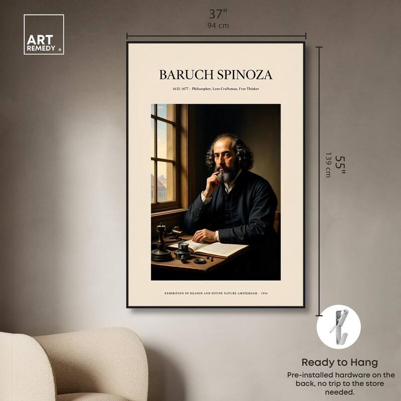 Philosopher Spinoza Canvas by Art Remedy