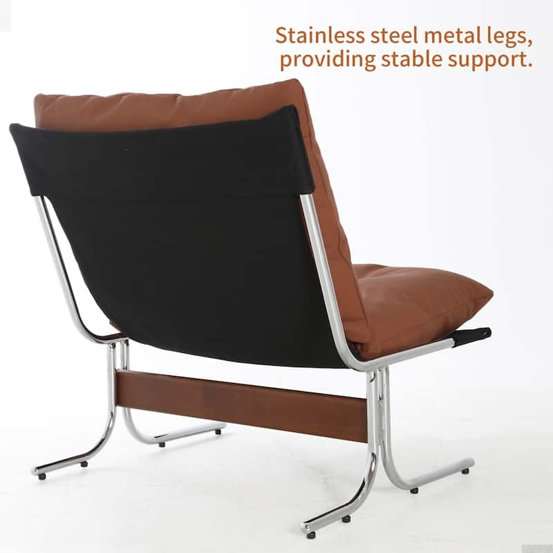 Living Room Chairs with Metal Legs and Soft Padded