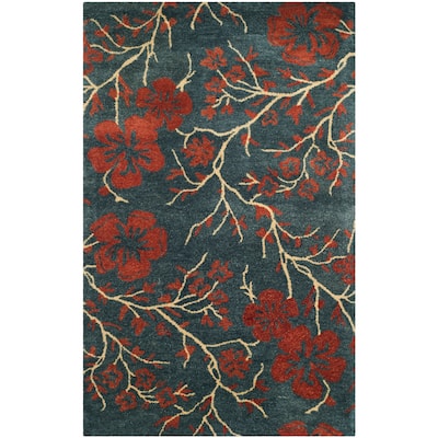 SAFAVIEH Handmade Metro Shinobu French Country Floral Wool Rug