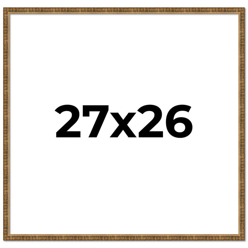 27x26 Frame Gold Solid Wood Picture Frame - Complete Modern Photo
