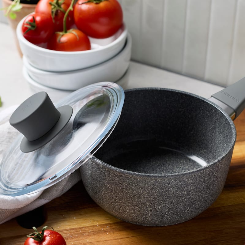 ZWILLING Parma Plus Ceramic Aluminum Ceramic Nonstick Saucepan with Lid - Grey