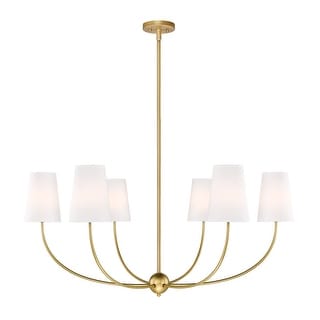 Shannon by Z-Lite 6 Light Chandelier in Rubbed Brass