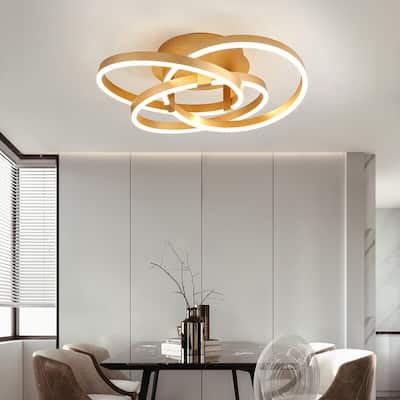 Maxax 3 - Light 11.6'' Simple Geometric LED Semi Flush Mount - MX19035
