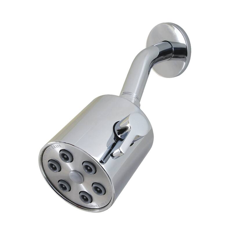 Kingston Brass Shower Scape 3" Round Raindrop Brass Shower Head with 5-3/8" Shower Arm - Polished Chrome