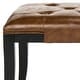 preview thumbnail 8 of 8, SAFAVIEH Tyler Bicast Leather Saddle Bench - 47" x 20" x 18"