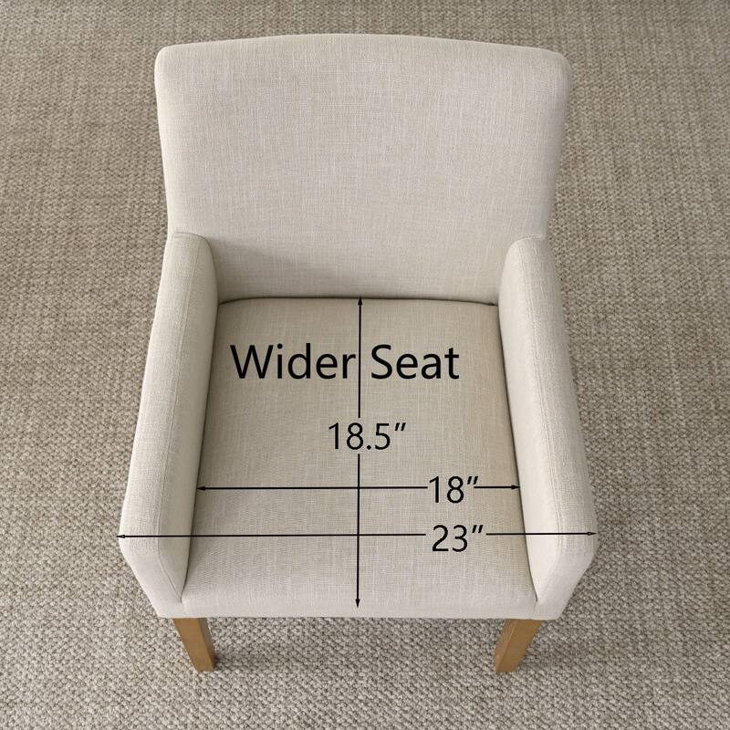 Linen Upholstered Armchair(Set of 2)