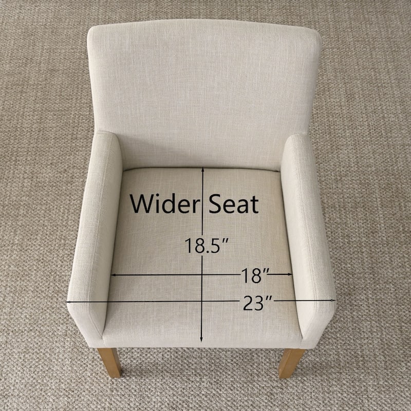 Linen Upholstered Armchair(Set of 2)