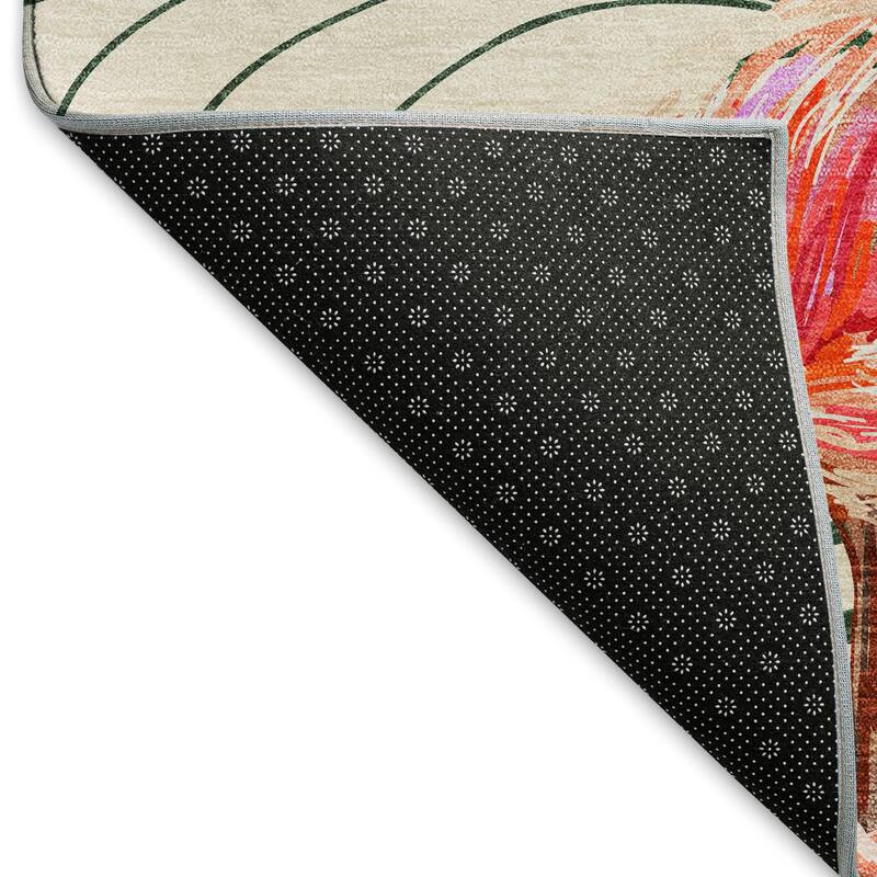 Premium Washable Super Soft Tropical Flamingo Mayfield Rug