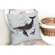preview thumbnail 23 of 23, Whale and Petals Tales Throw Pillow26x26 Faux Suede