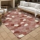 preview thumbnail 76 of 145, Machine Washable Indoor/ Outdoor Modern Loyd Chantille Rug Burgundy - 10' x 14'