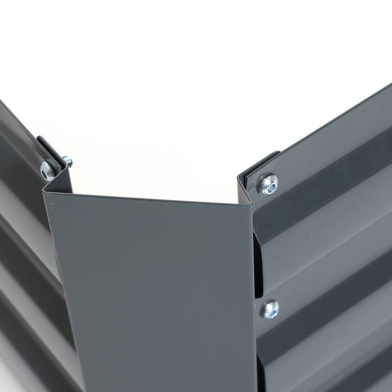 Galvanized Steel Rectangular 6-Ft x 3-Ft Raised Garden Bed Planter - 6' x 3'