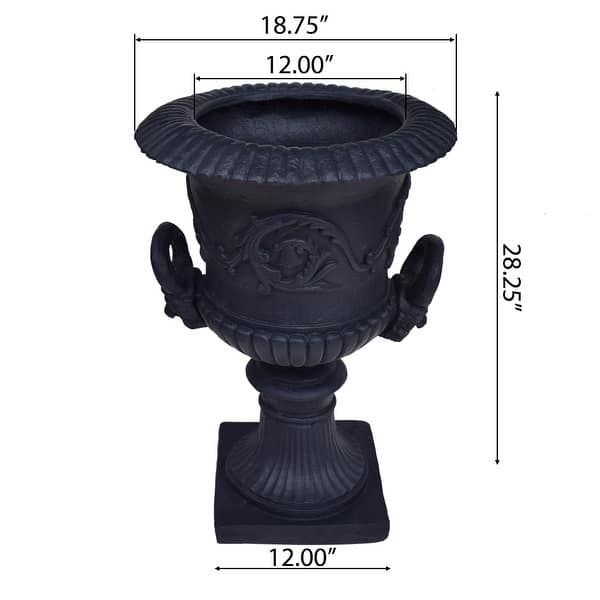dimension image slide 1 of 3, Adonis Roman Botanical Lightweight Concrete Chalice Garden Urn Planter by Christopher Knight Home