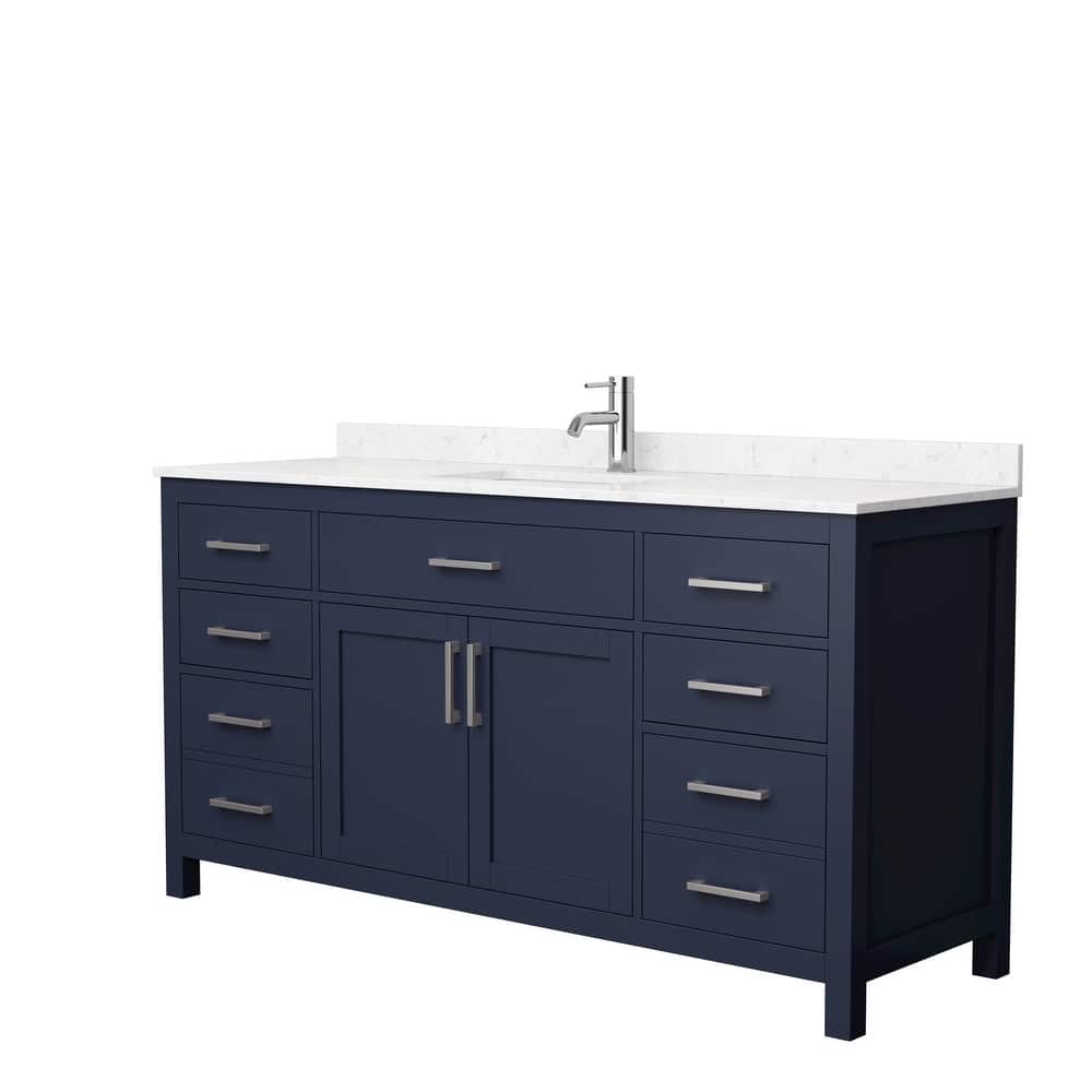 Beckett 66 Inch Single Vanity, Cultured Marble Top