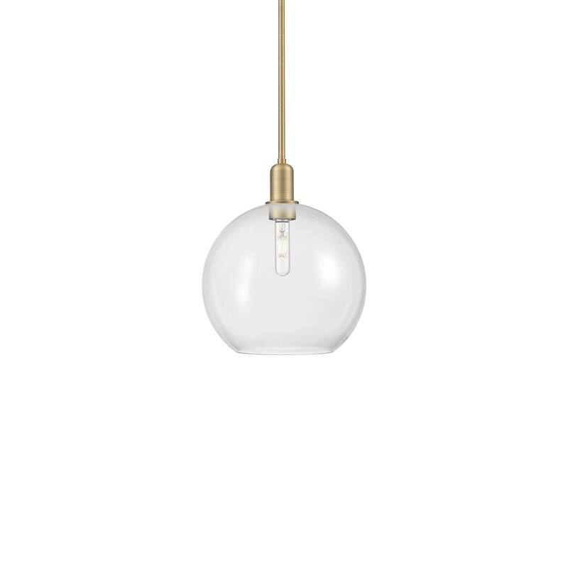 Innovations Lighting 716-1S-15-12 Athens Pendant Athens 12" Wide - Brushed Brass / Clear