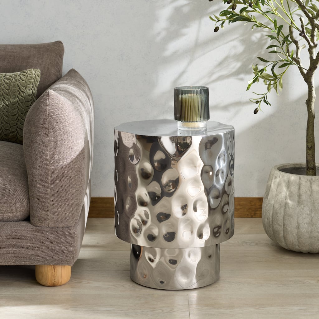 SAFAVIEH Couture Janalee Steel Accent Table - 15"W x 15"D x 20"H